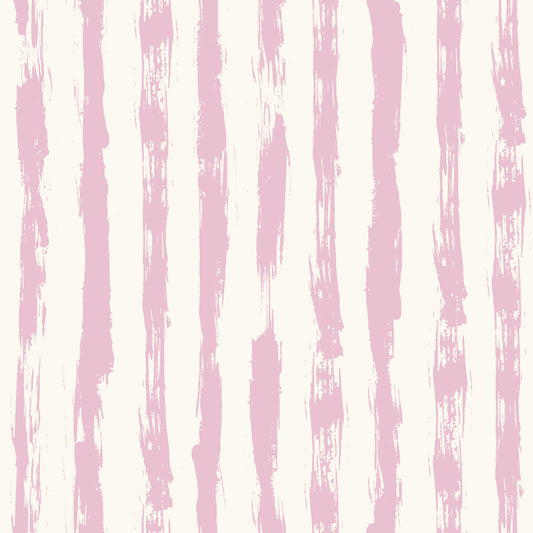 Soft Blush håndmalet tapet med lodrette striber⁠