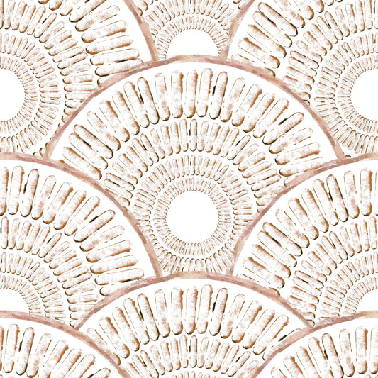 Papier peint éventail Art déco à arcs rayonnants