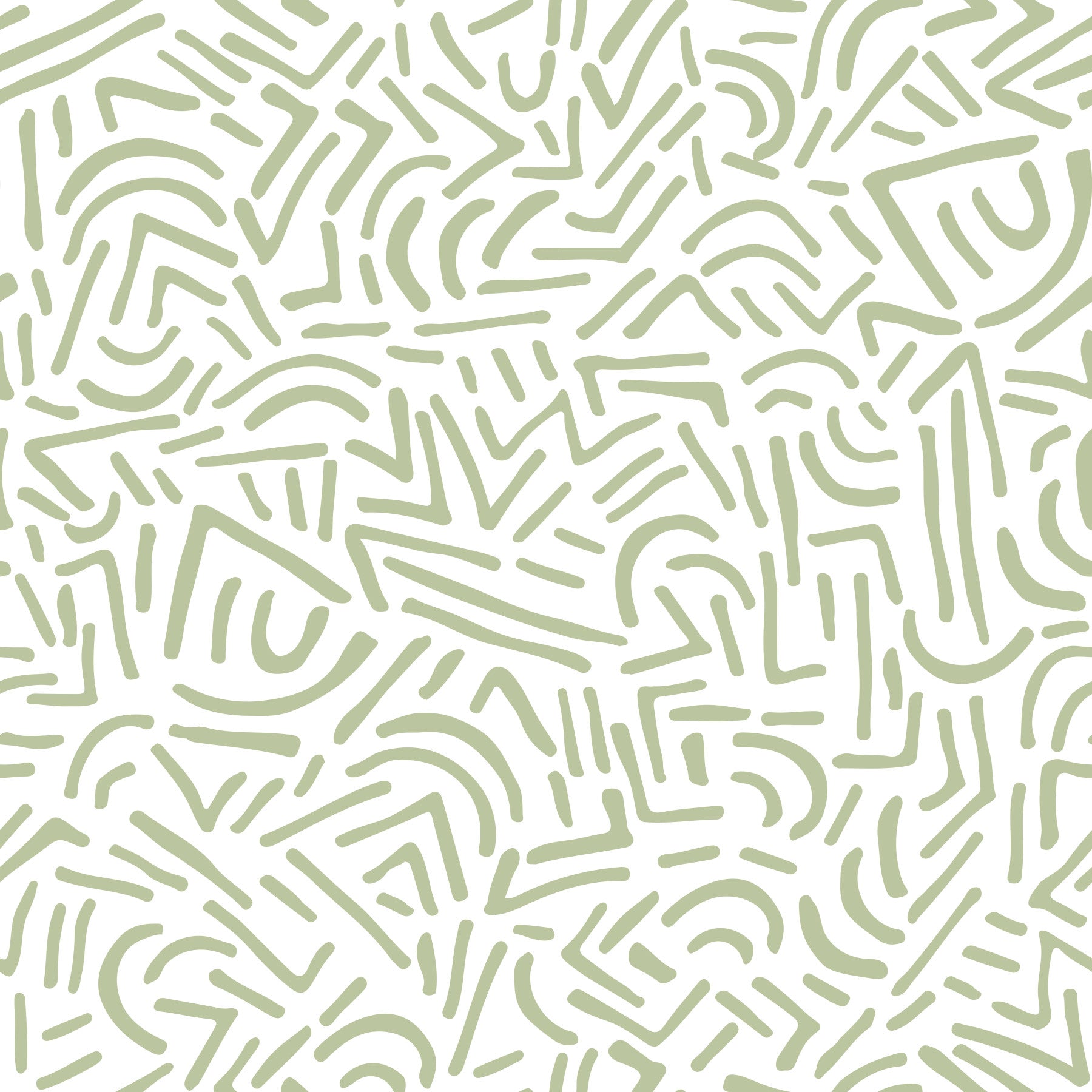 Papel de Parede Sage Organic Rhythmic Sketch