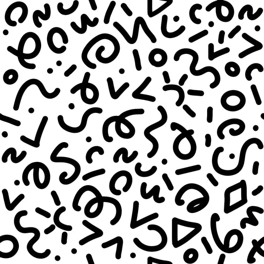 Abstrakt monokromt doodle-tapet