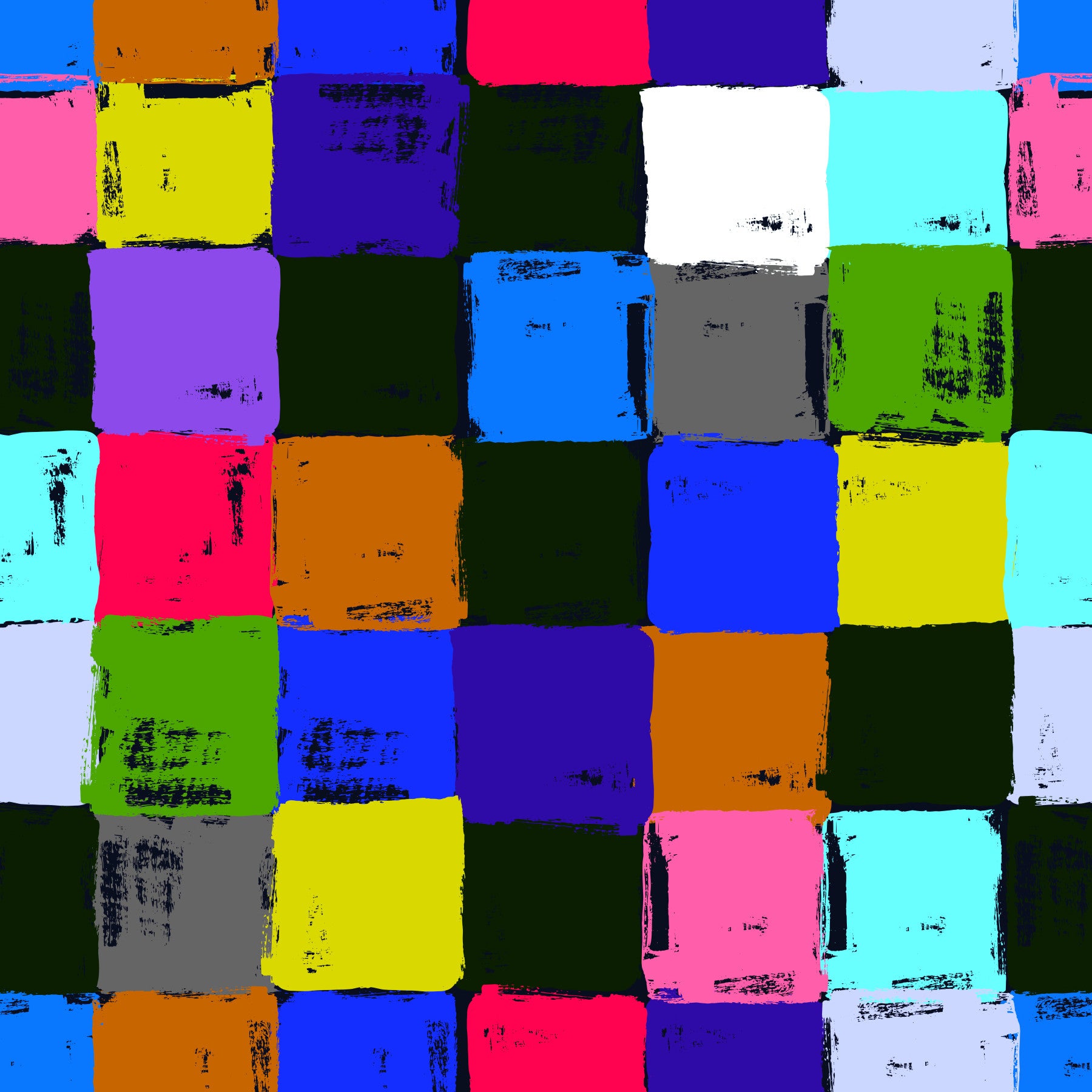 Papier peint à carrés patchwork peints aux couleurs éclatantes