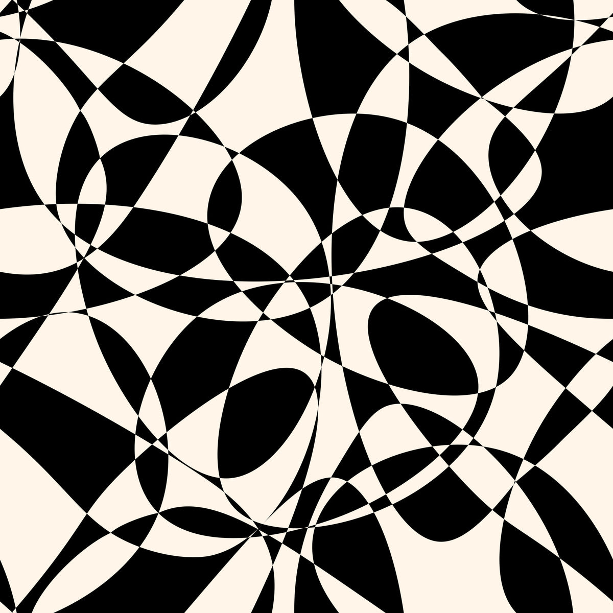 Abstract Geometric Monochrome Flow Wallpaper⁠ in your room — zoomed