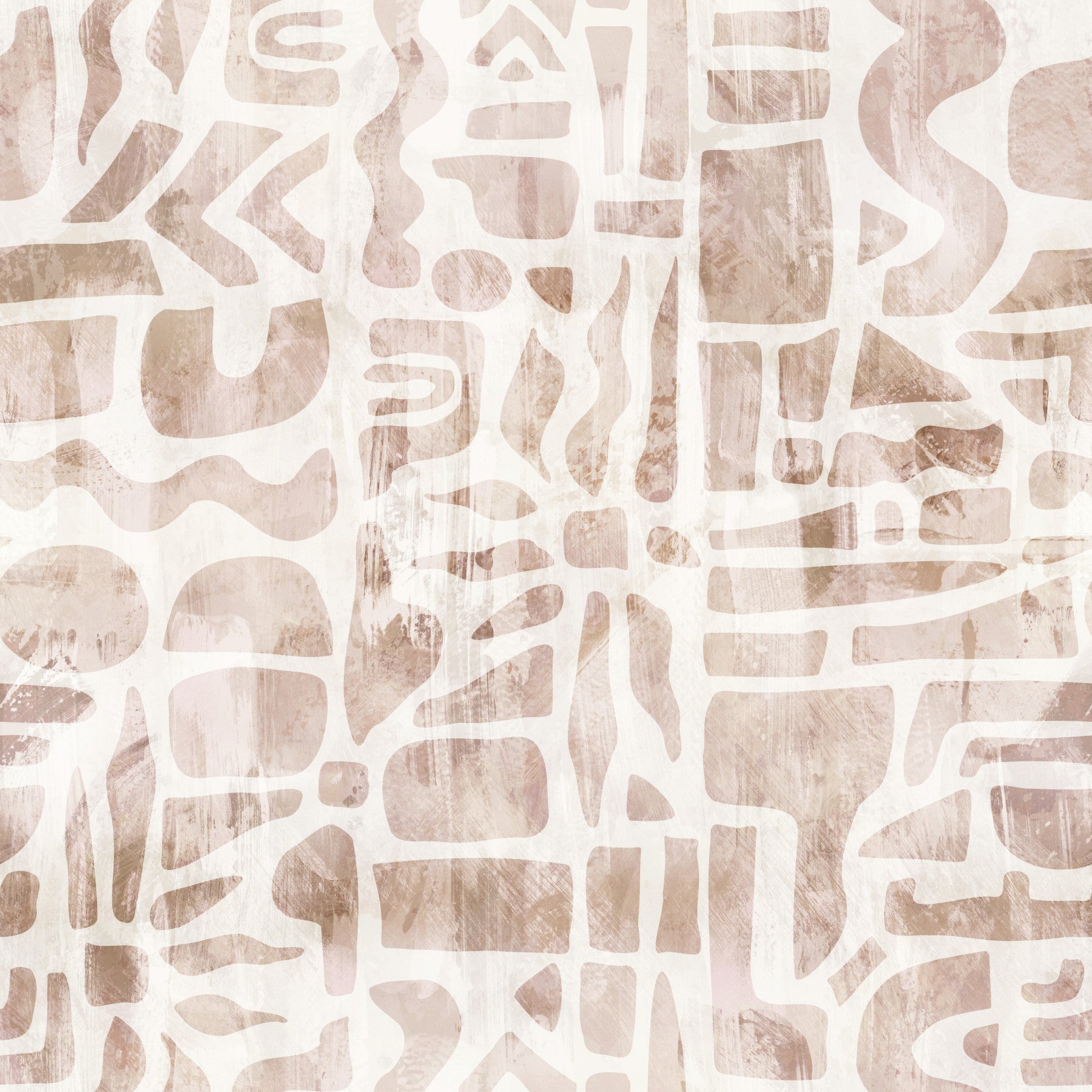 Soft Earthy Abstract Collage Wallpaper⁠