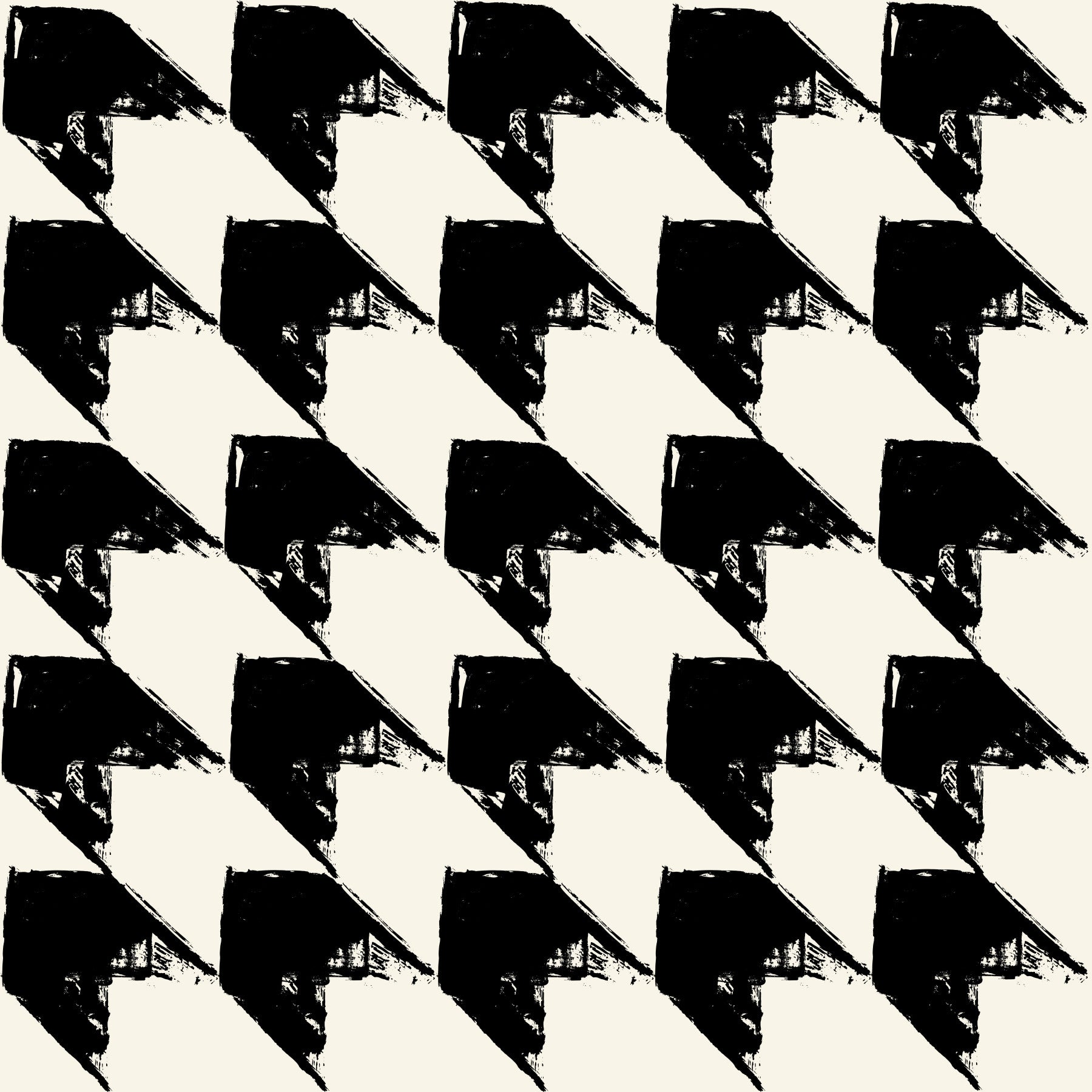 Abstrakte geometrische Rastertapete mit Tusche-Optik