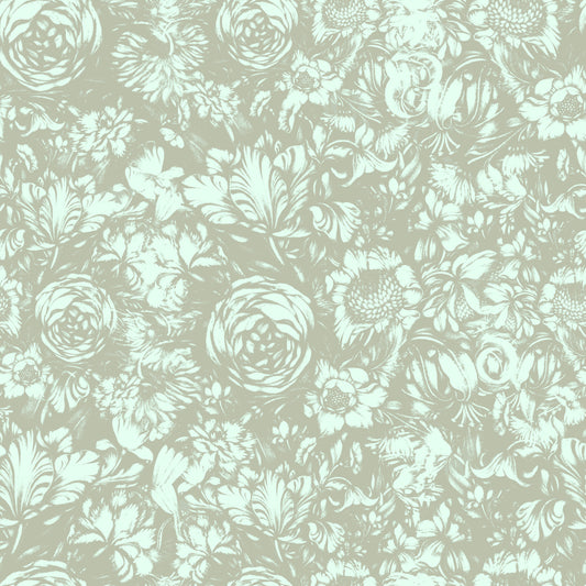 Tapetdesign med klassisk blomstret stregkunst мотив