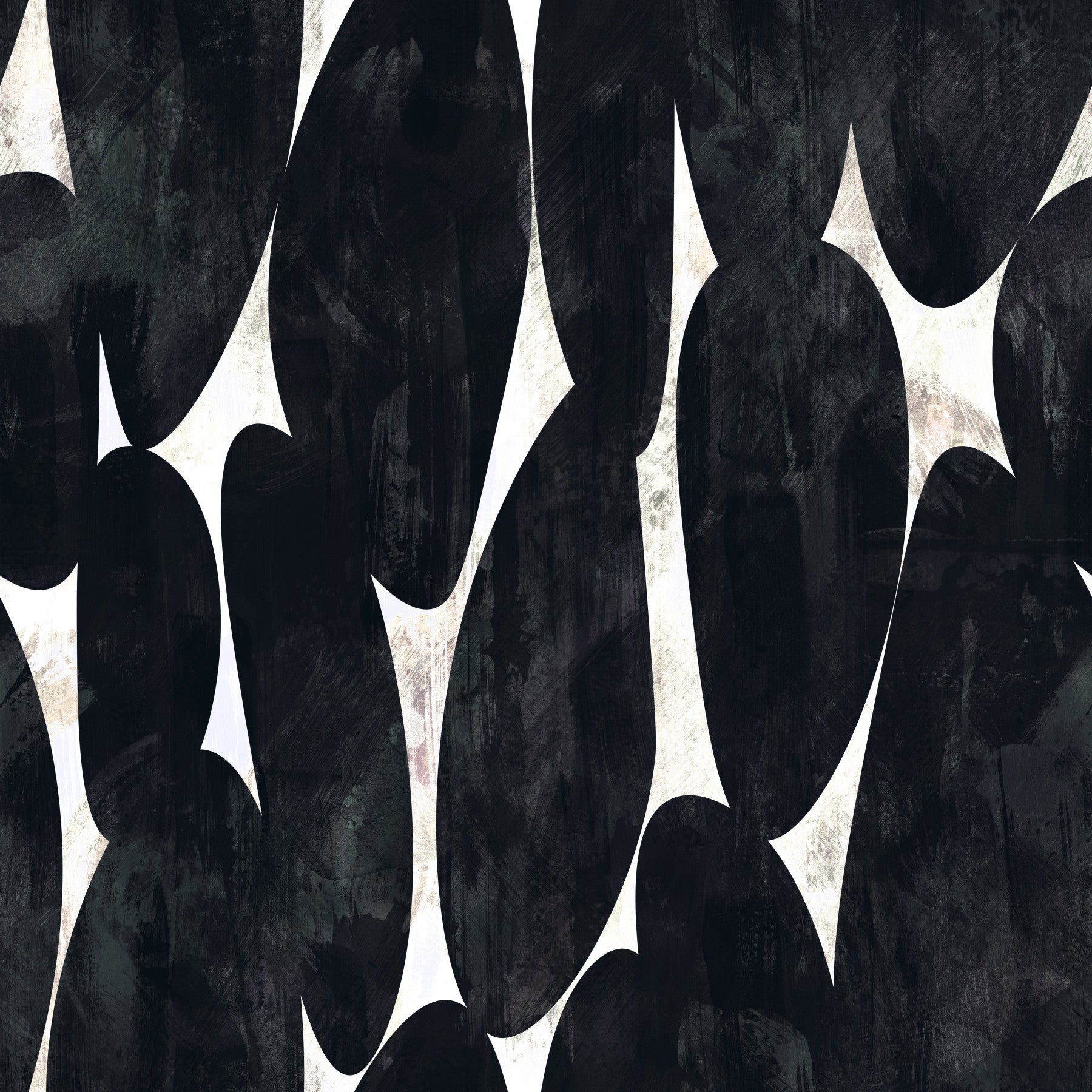 Papier peint à formes sculpturales gris anthracite foncé