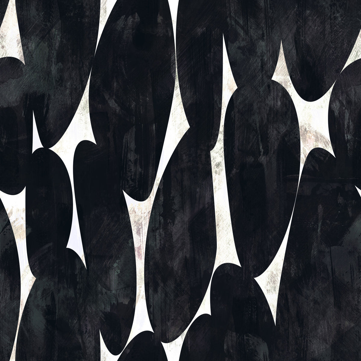 Papel de parede com formas esculturais em carvão escuro in your room — zoomed