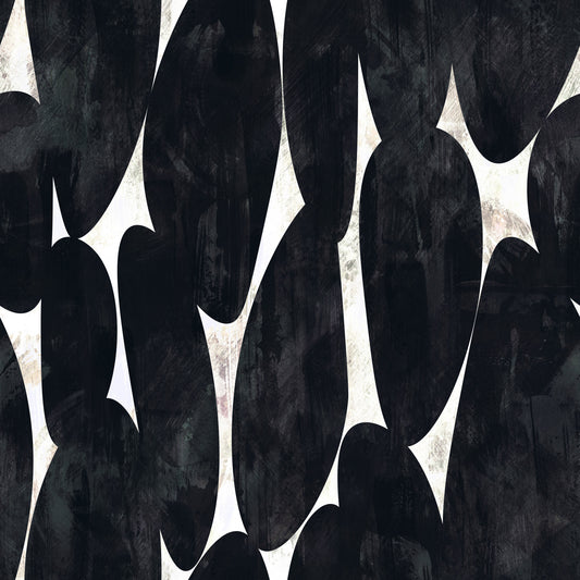 Dark Charcoal Sculptural Forms Wallpaper⁠
