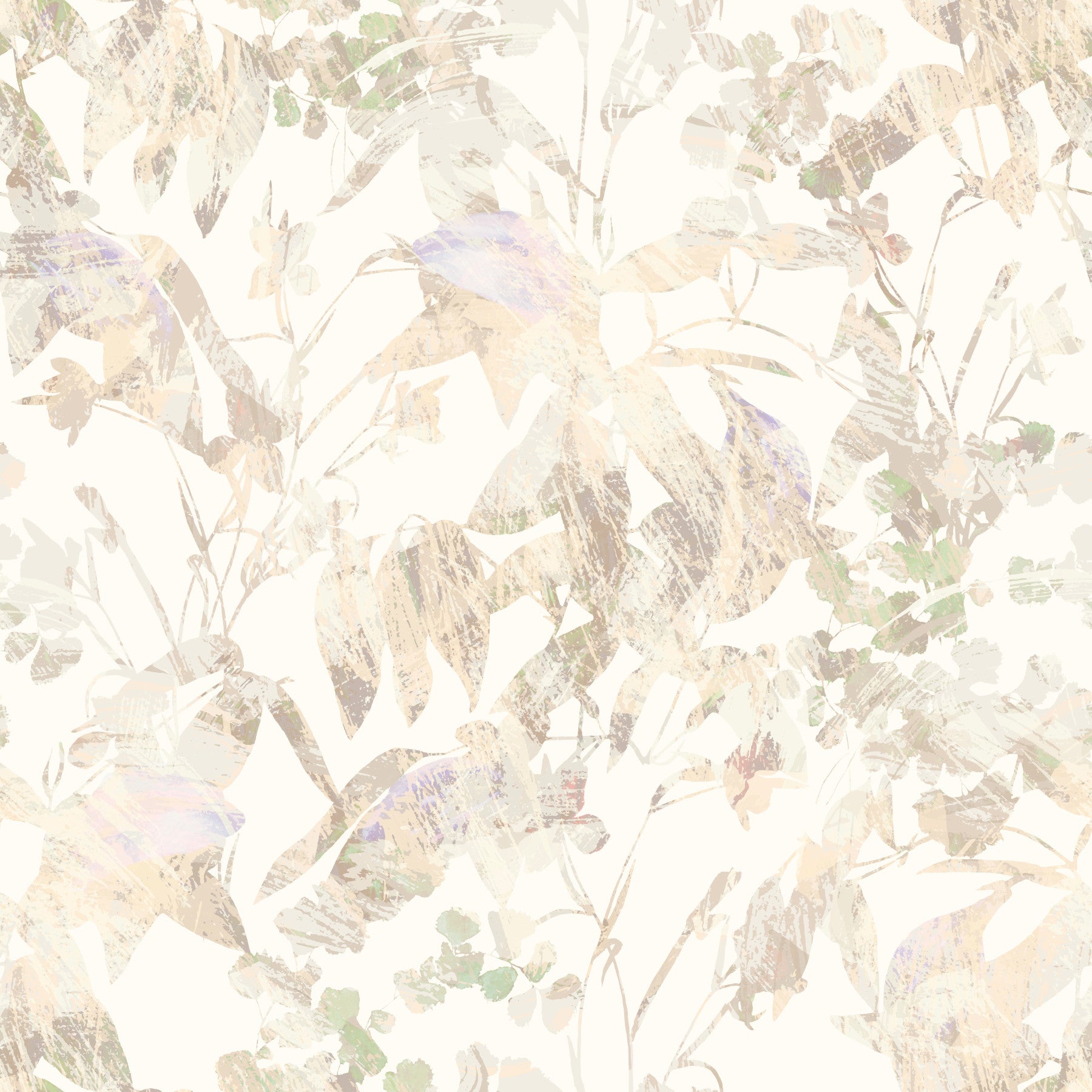 Carta da parati con foglie di giardino verde salvia tenue