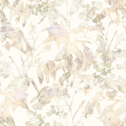 Muted Sage Garden Leaves Wallpaper⁠