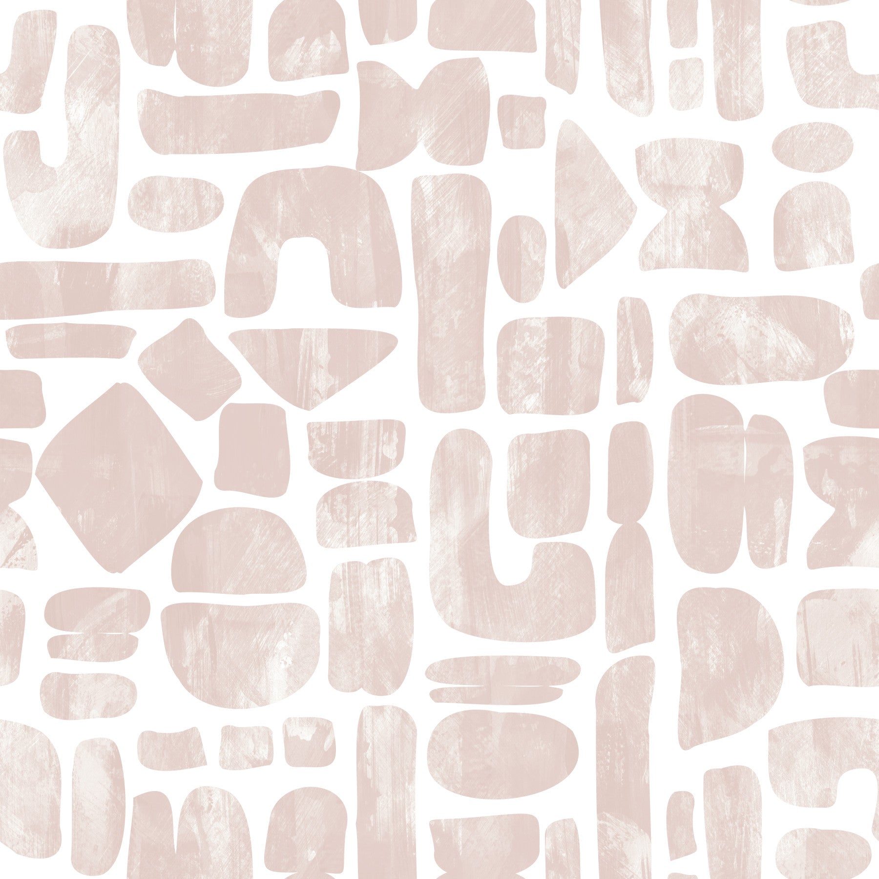 Abstract Painted Shapes in Blush Wallpaper⁠