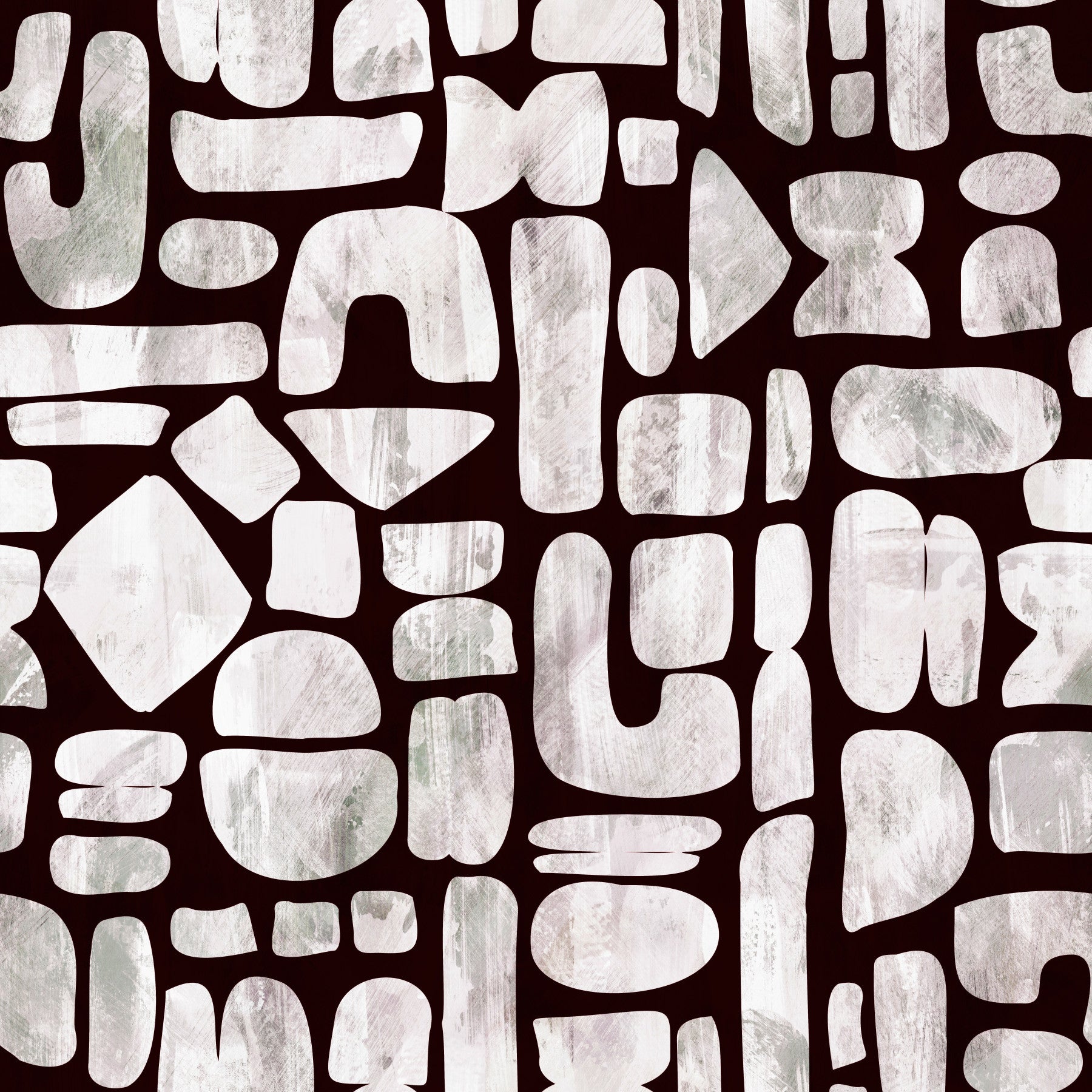 Papier peint à motif de formes peintes abstraites