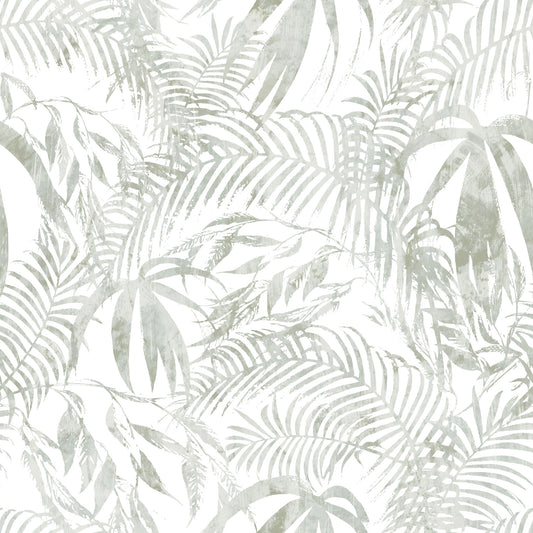 Muted Palm Leaf Silhouette Wallpaper⁠
