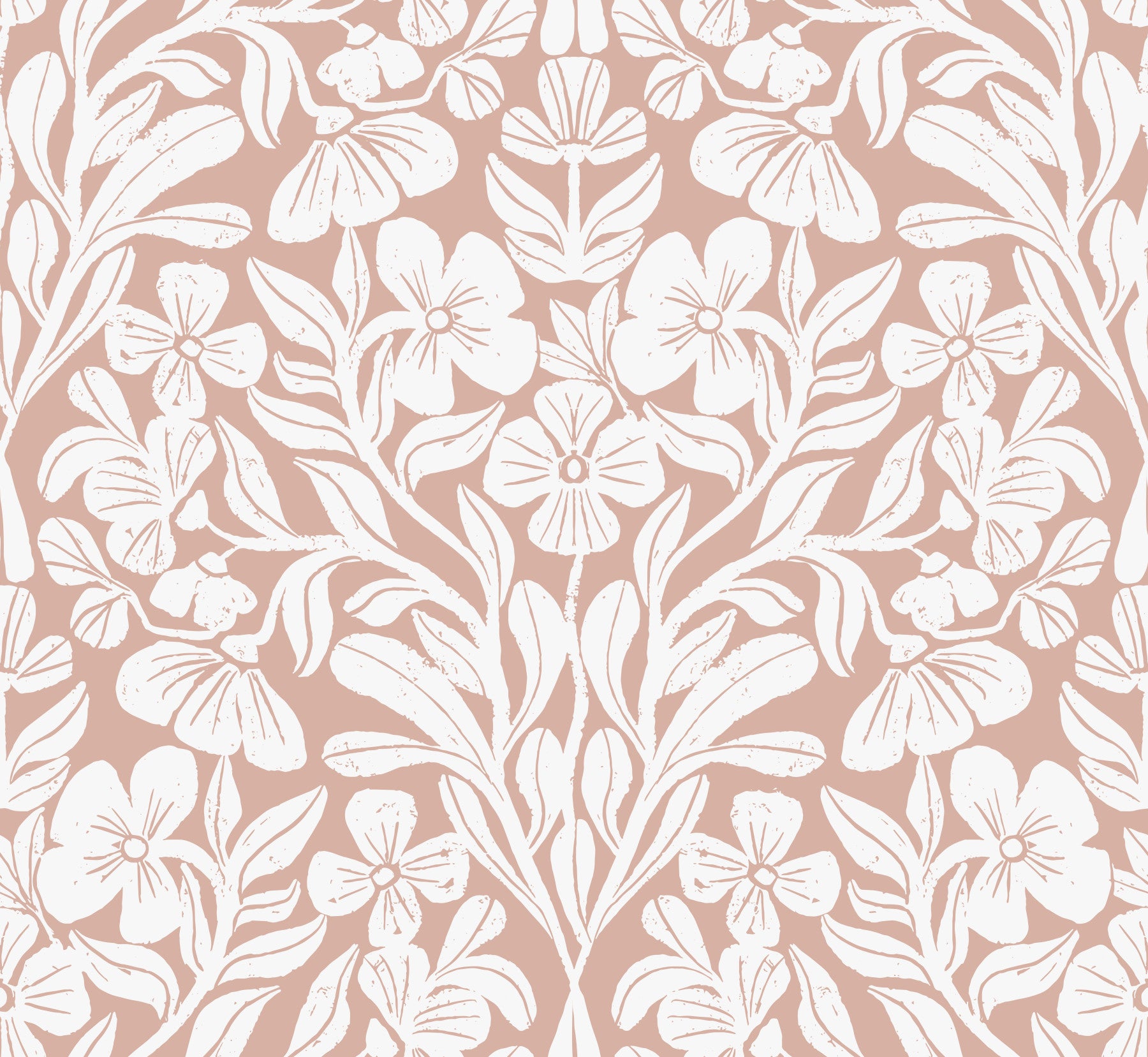 Vintage Blush Floral Damask Wallpaper⁠