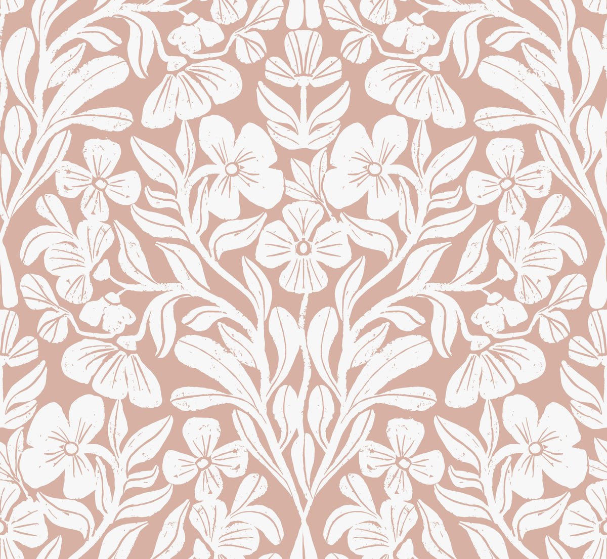 Vintage Blush -kukkadamaskitapetti in your room