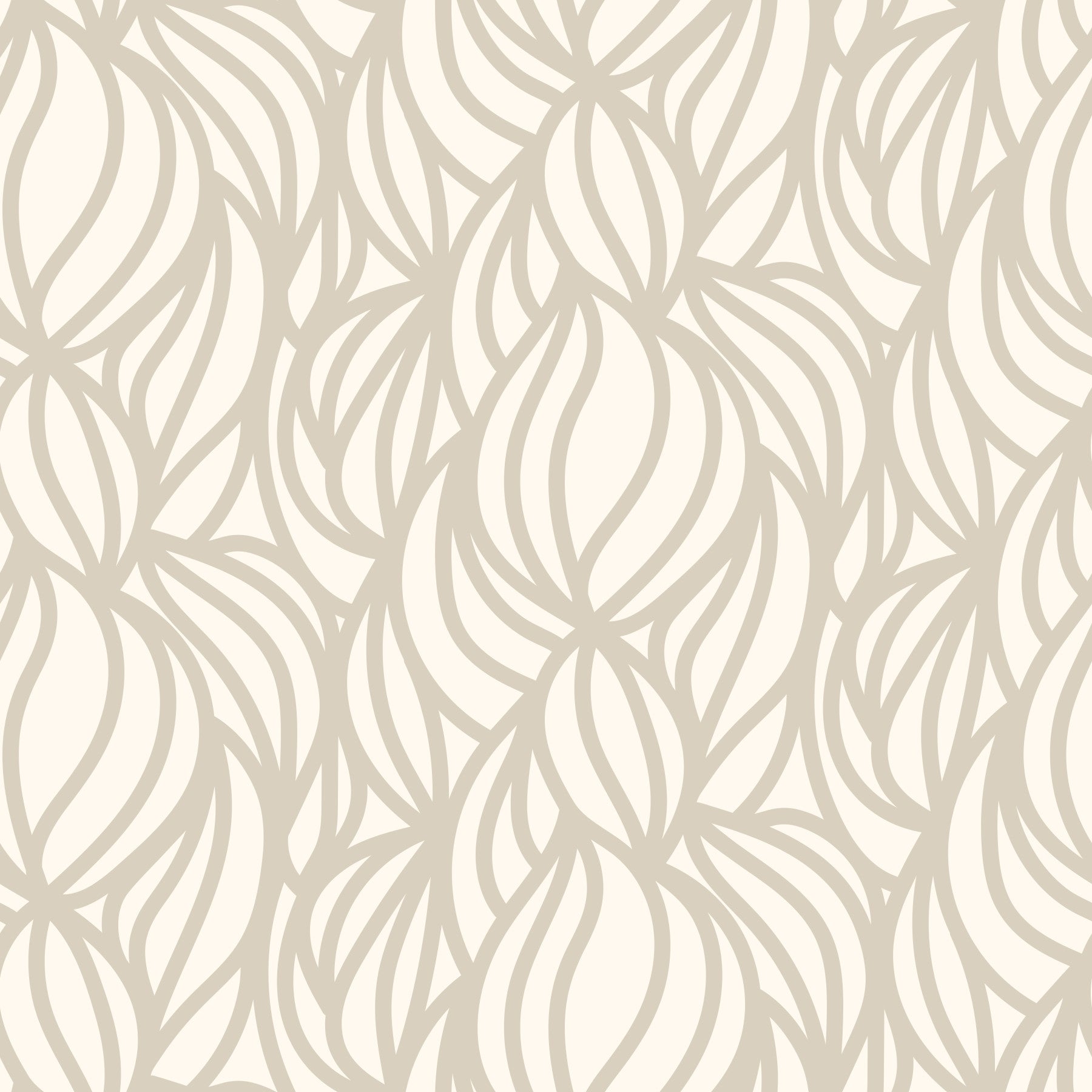 Cream Swirl Geometric Wallpaper⁠