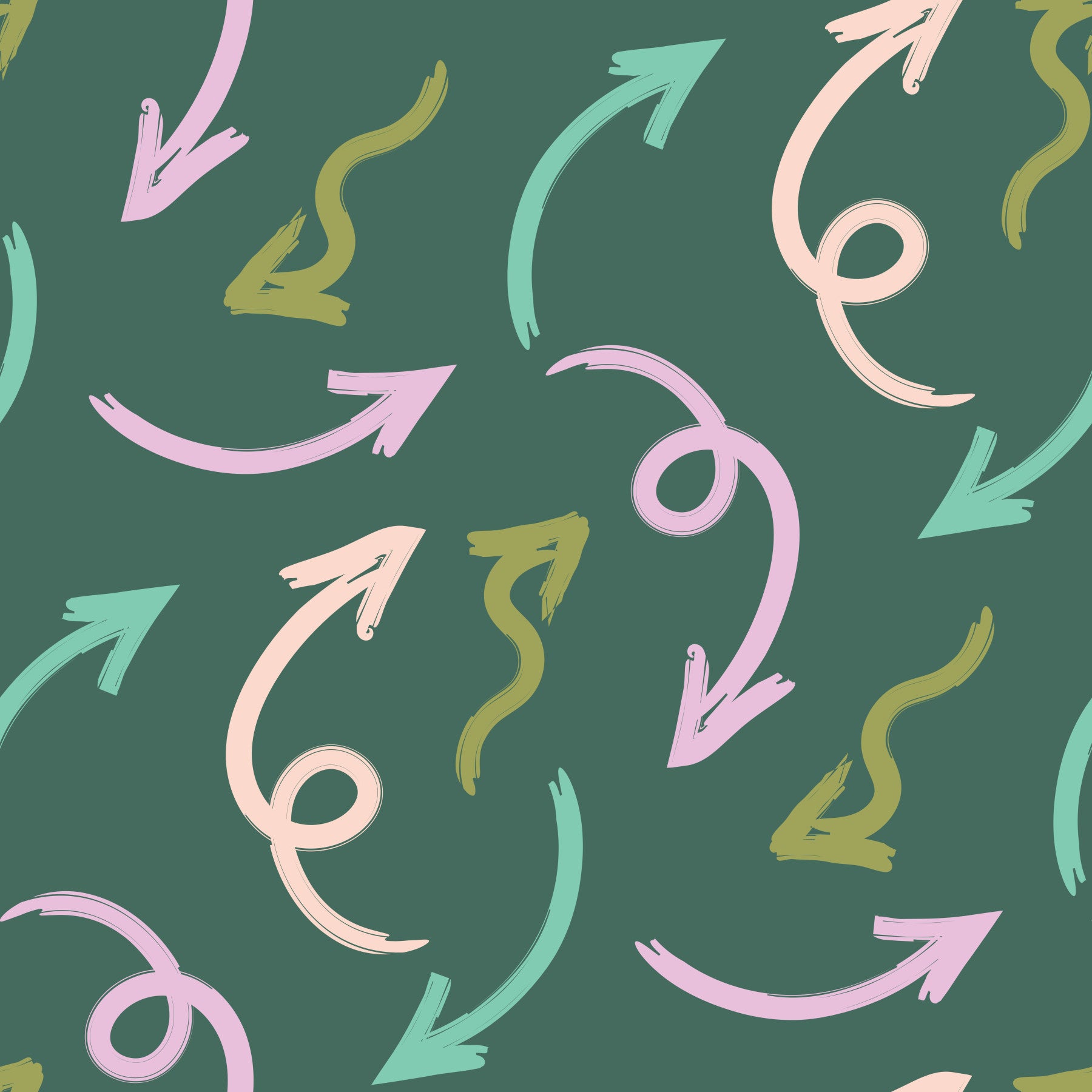 Modern Pastel Arrow Trail Wallpaper⁠