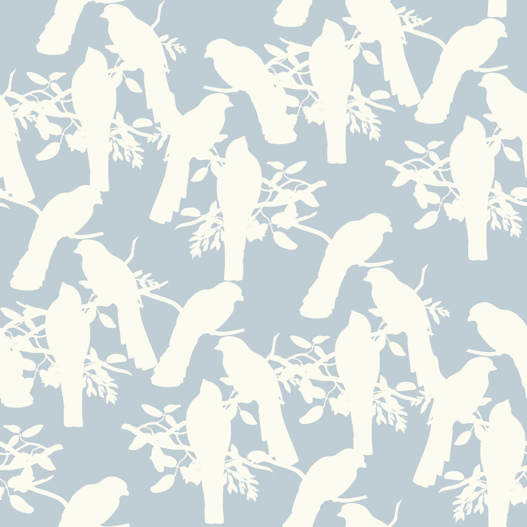 Minimalist Bird Branch Illustration Wallpaper⁠
