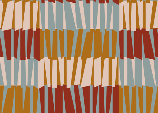 Retro Abstract Block Geometric Wallpaper⁠