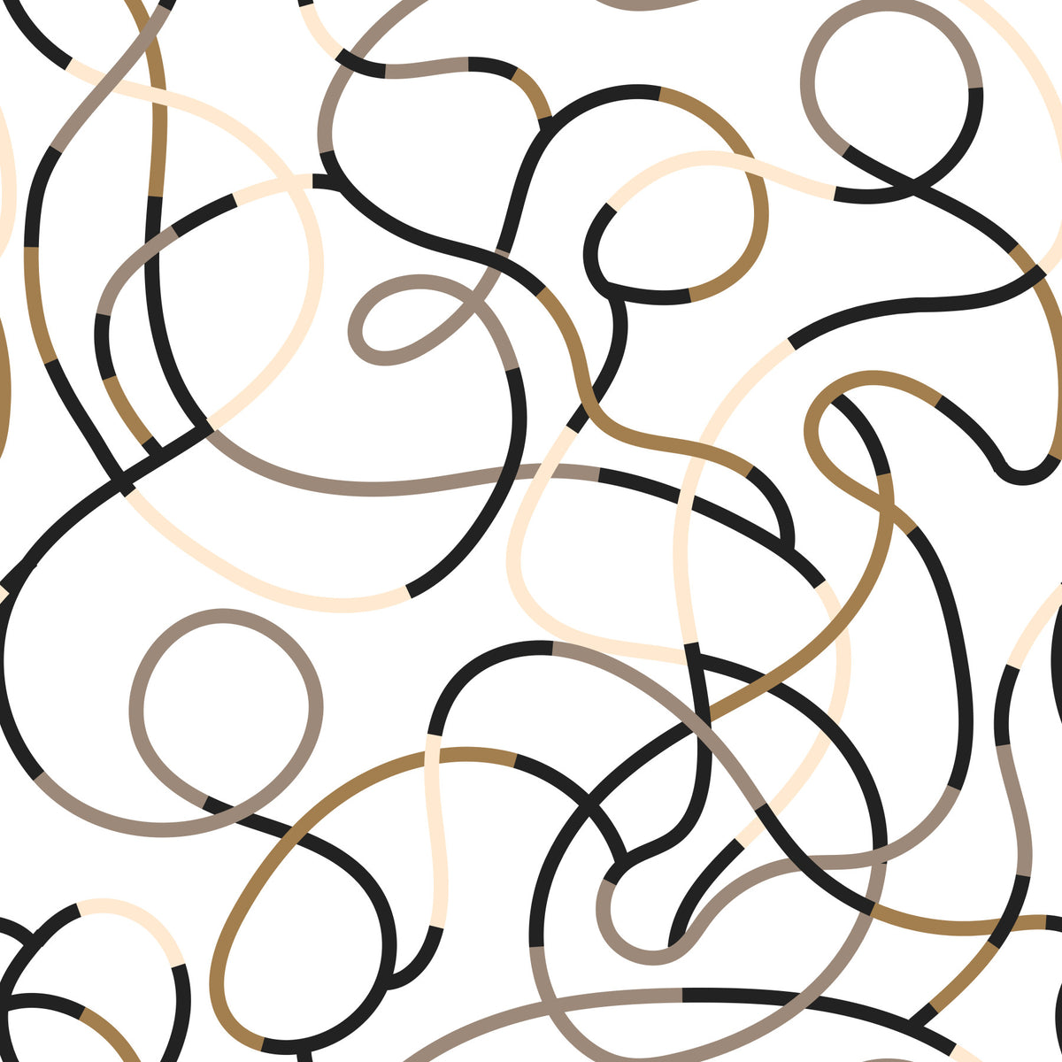 Papier peint abstrait à motifs organiques et quadrillés de lignes in your room — zoomed