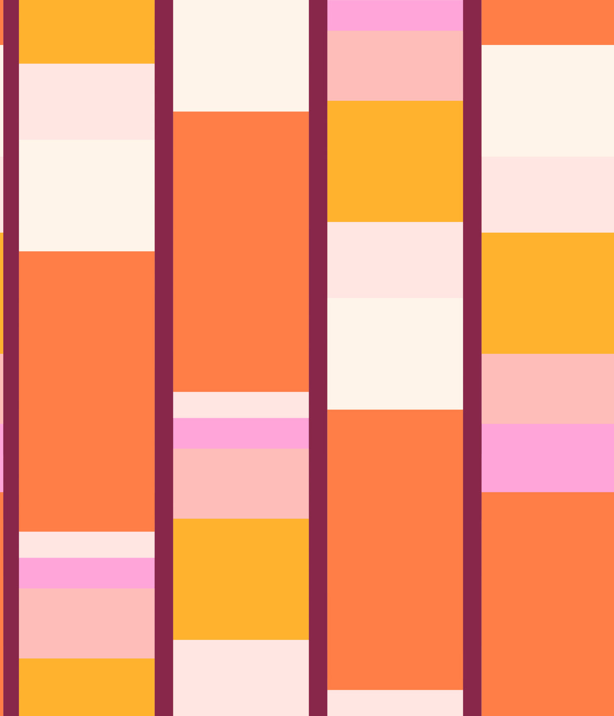 Retro Vertical Block Stripe Wallpaper⁠ in your room