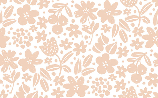 Minimalist Peach Garden Bloom Wallpaper⁠
