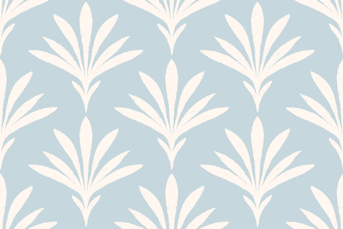 Abstract Fan Leaf Pattern Wallpaper⁠ in your room — zoomed