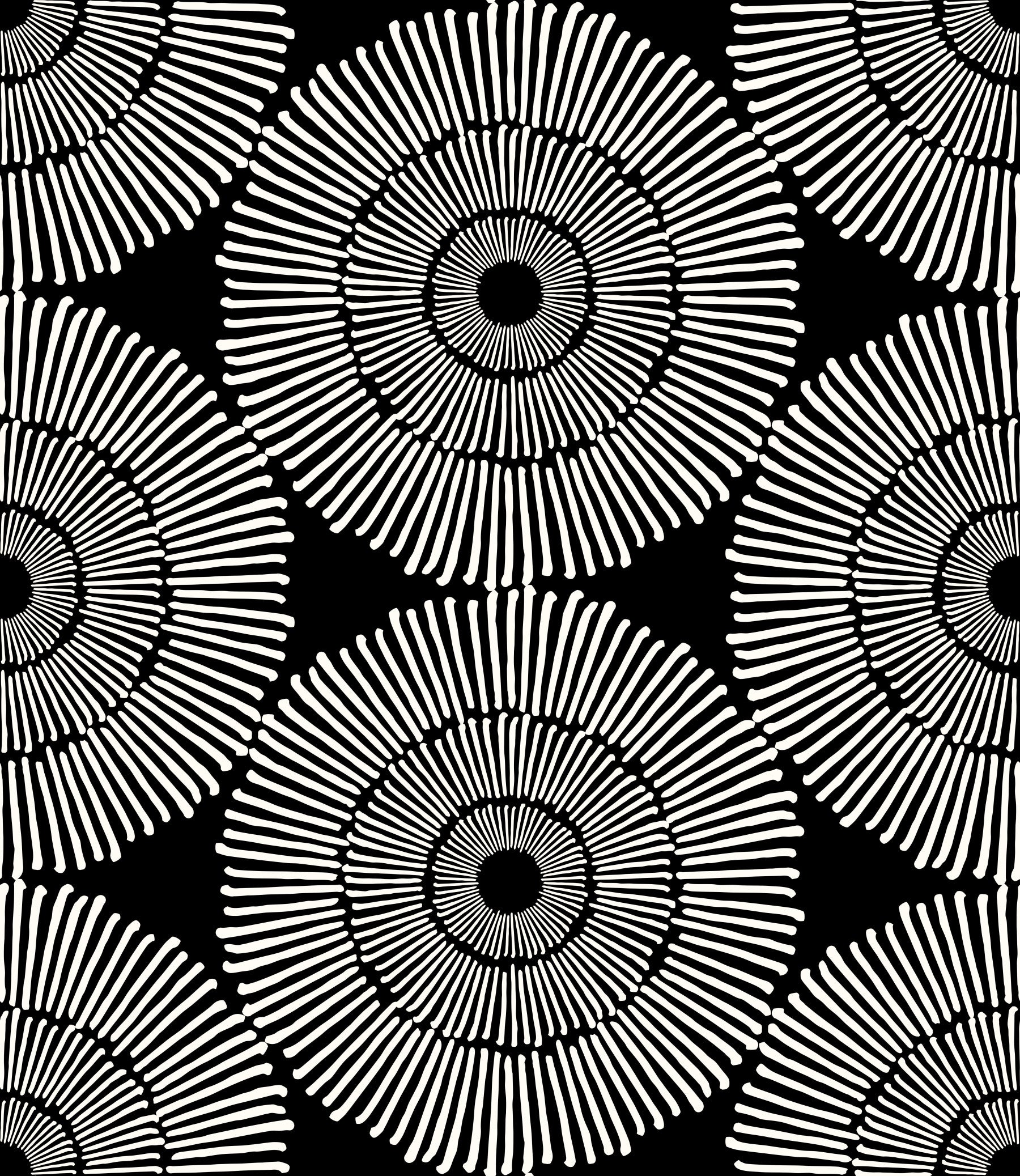 Modernist Painterly Orbit Geometric Motif Wallpaper⁠