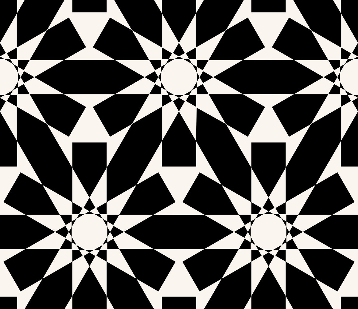 Carta da parati con motivo geometrico minimalista a stelle