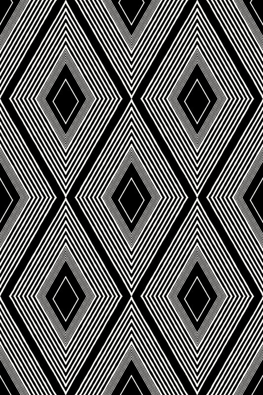 Monokromt geometrisk diamantgittertapet