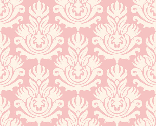Håndtegnet Heritage-tapet i pink