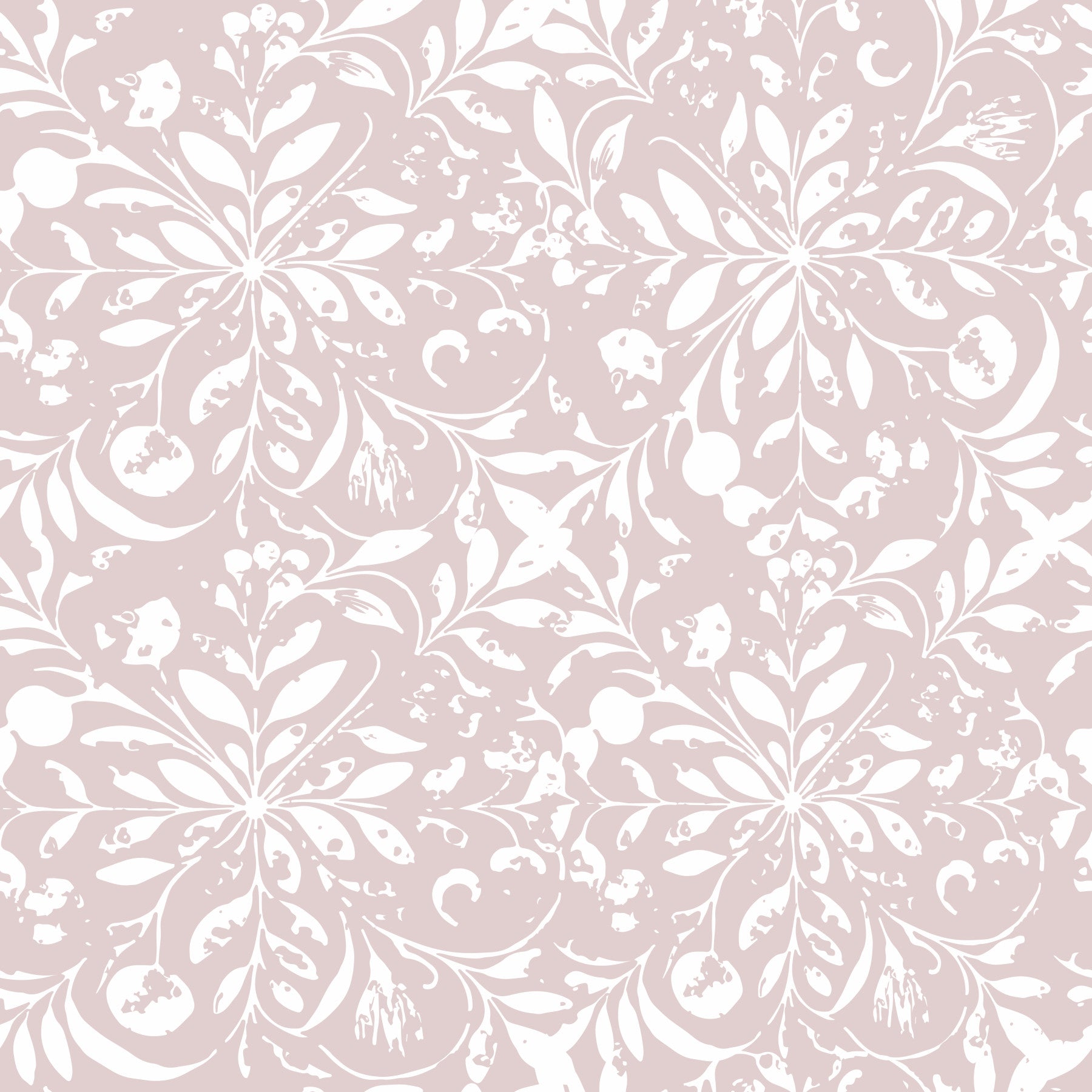 Minimalistisk tapet med blushfarvet blomstermotiv