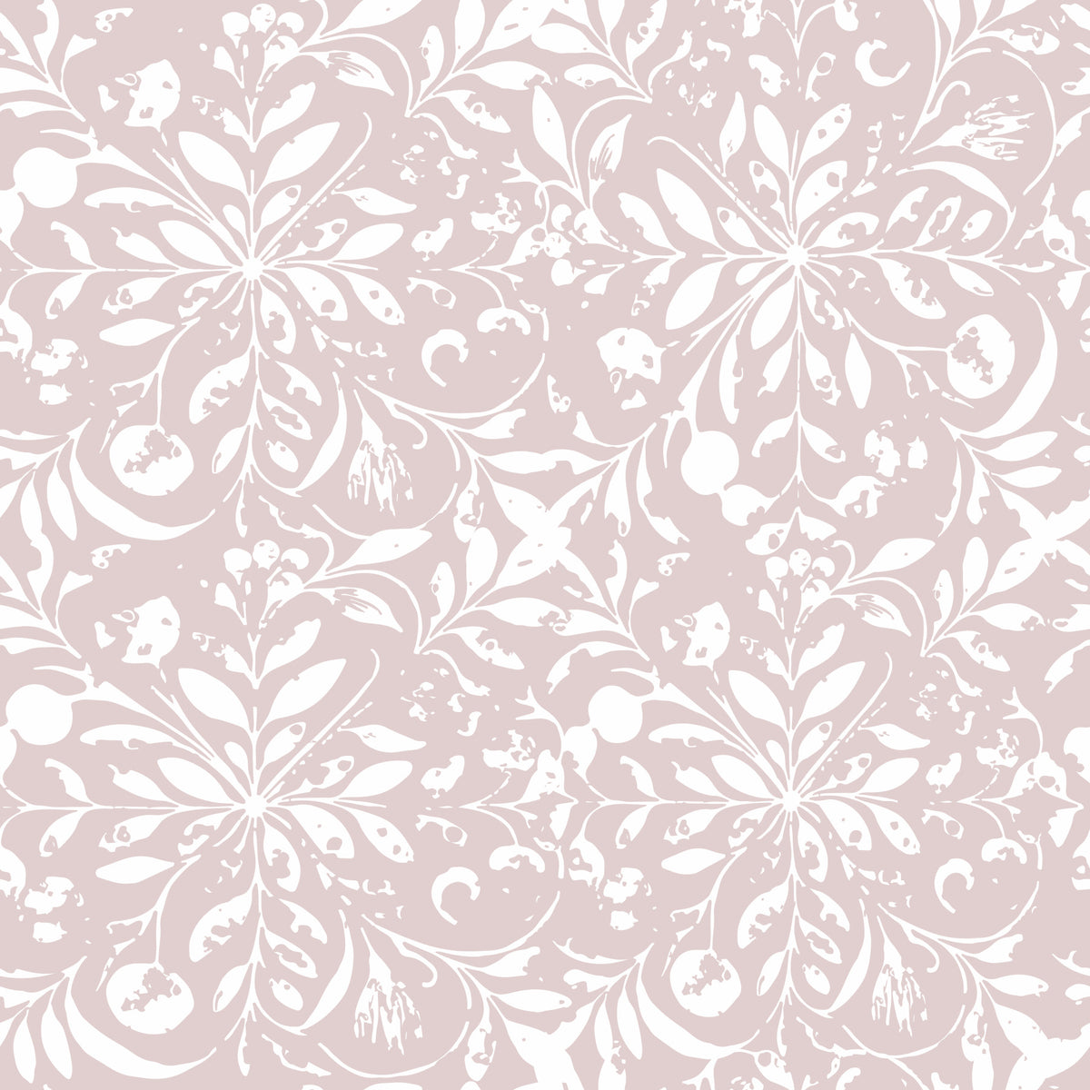Minimalist Blush Flora Motif Wallpaper⁠ in your room
