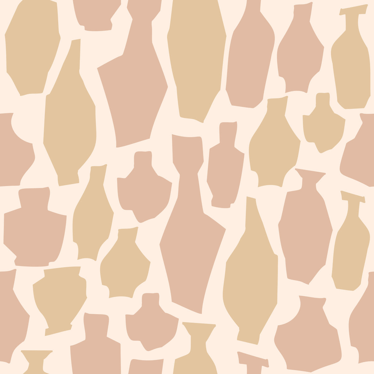 Papel pintado con motivo abstracto de jarrón de cerámica⁠