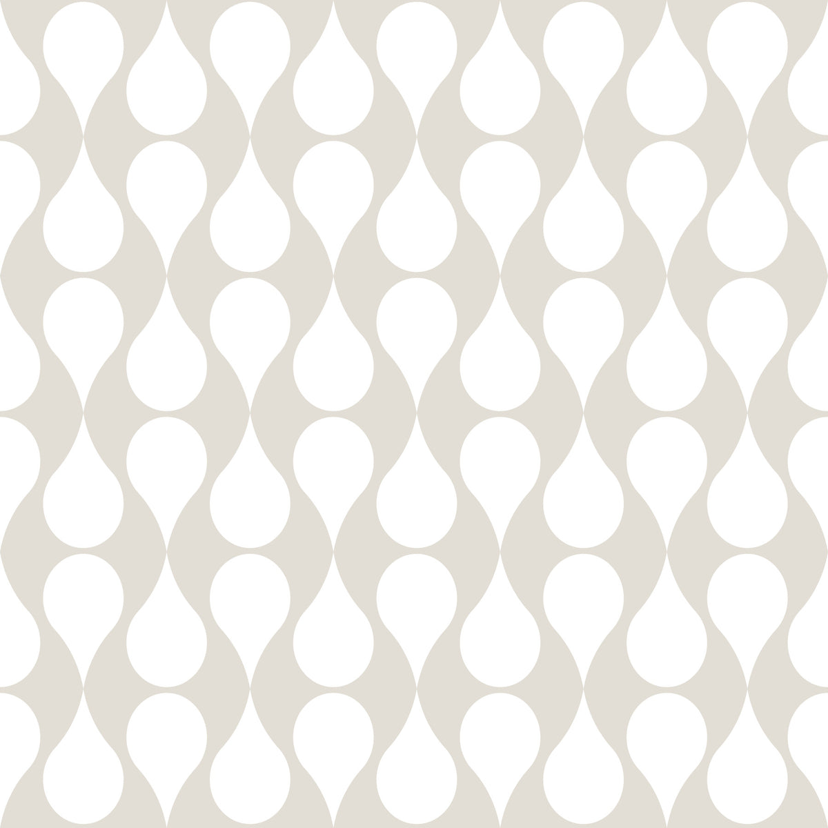 Carta da parati con motivo geometrico minimalista di curve morbide in your room — zoomed