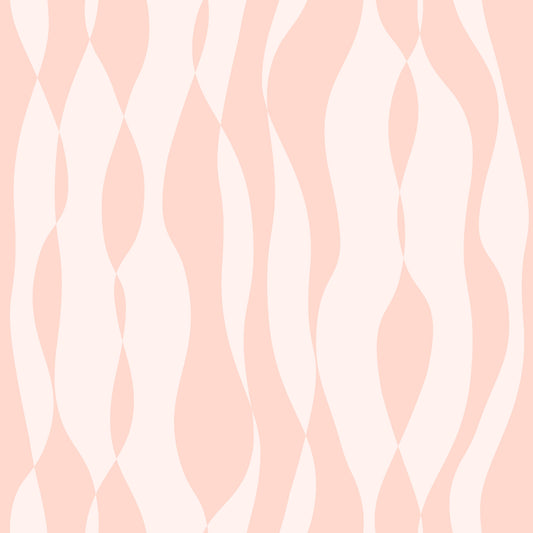 Minimalistisk tapet med flydende linjer i blushfarve