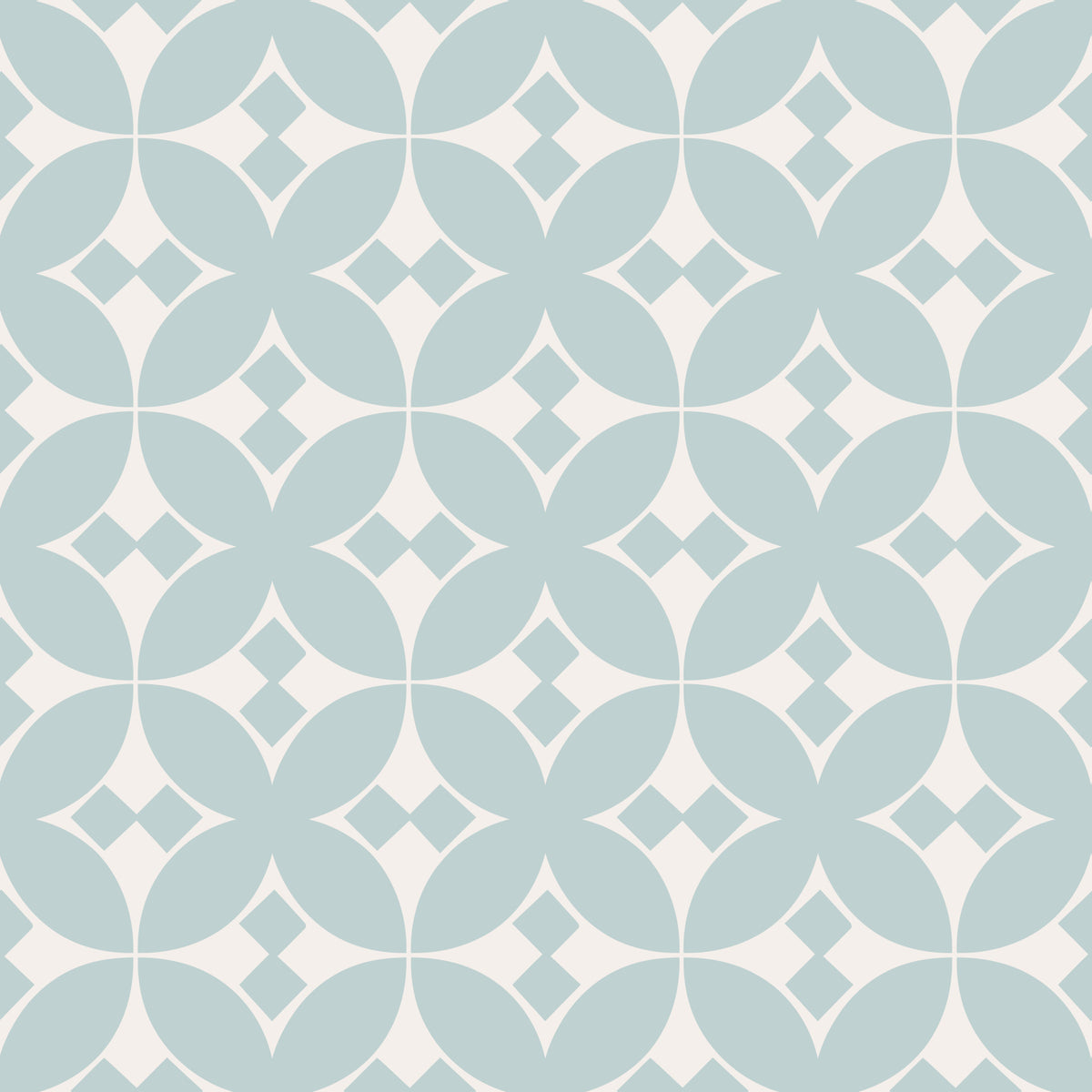 Soft Blue Tile Repeat Wallpaper⁠ in your room