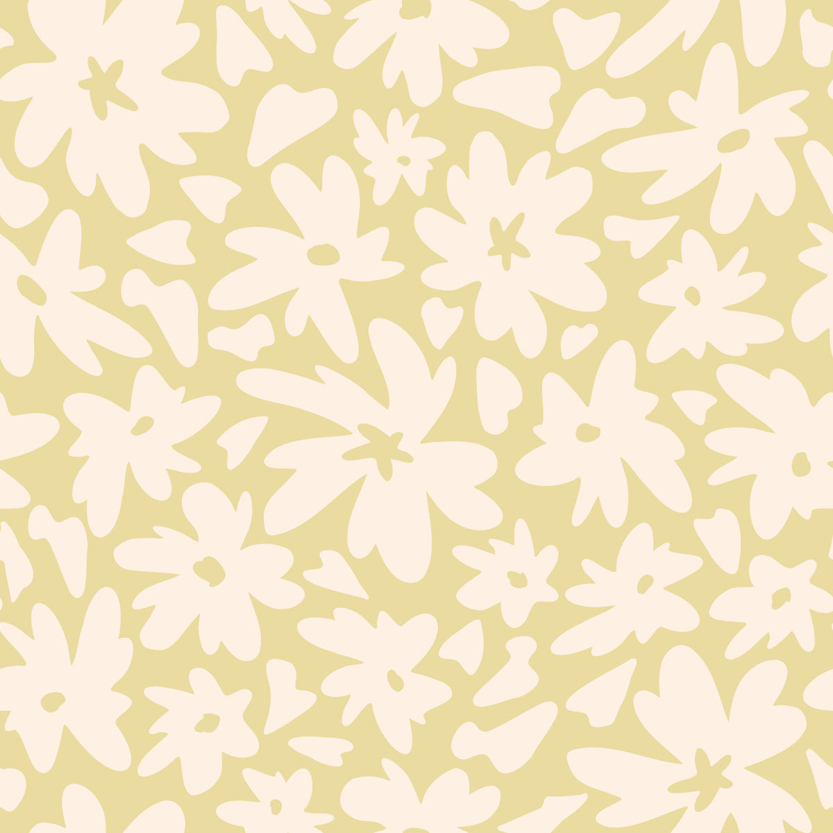 Carta da parati minimalista con silhouette organica di petali in your room — zoomed
