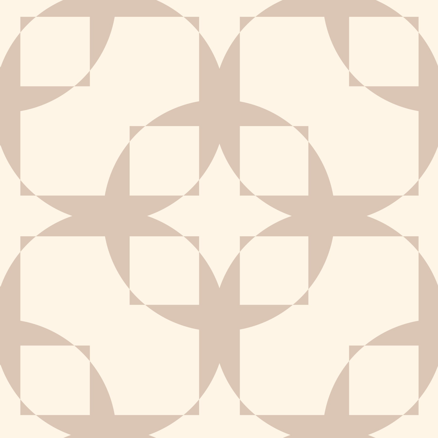 Geometric Intersection Cream Wallpaper⁠