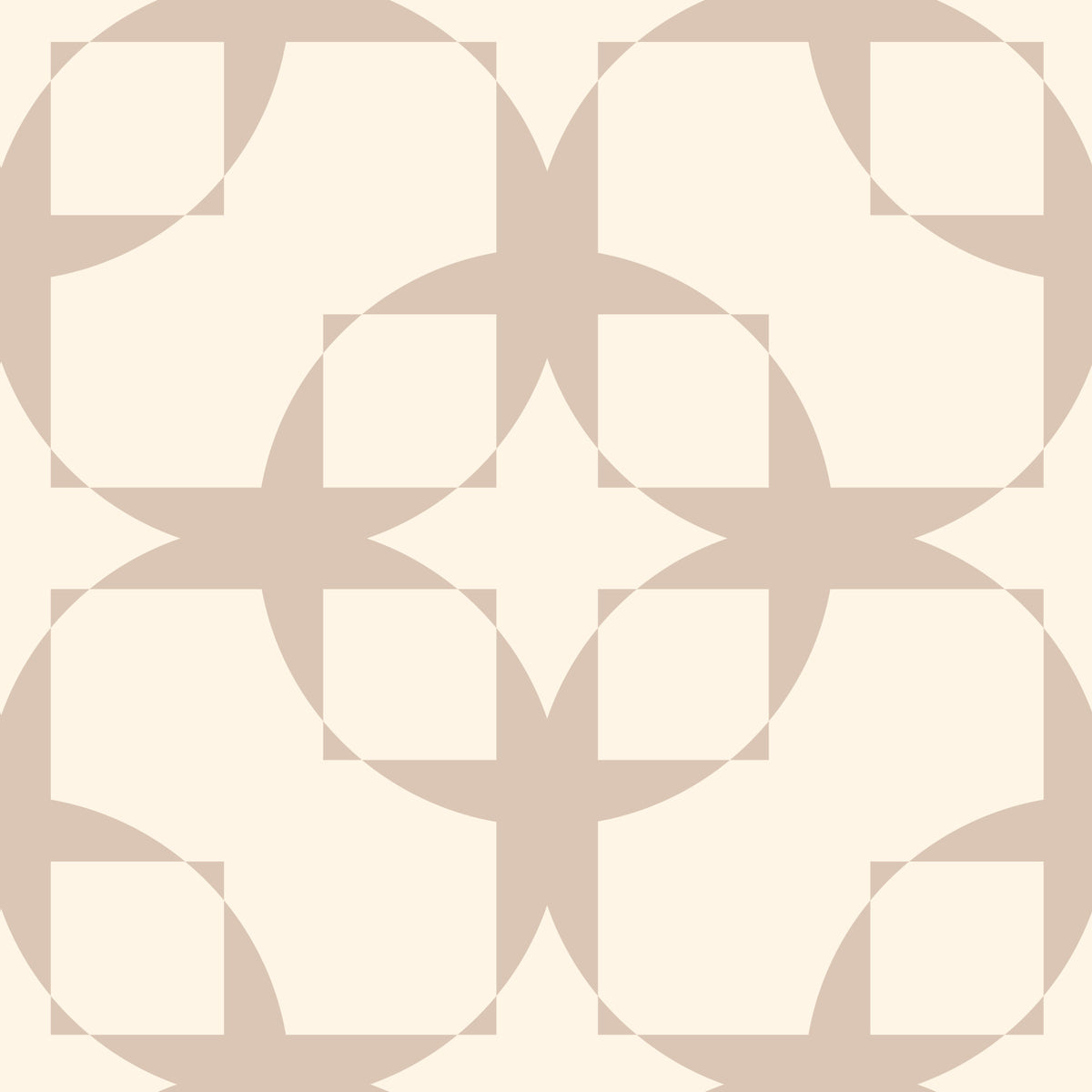 Geometrisk skæringspunkt – cremefarvet tapet in your room
