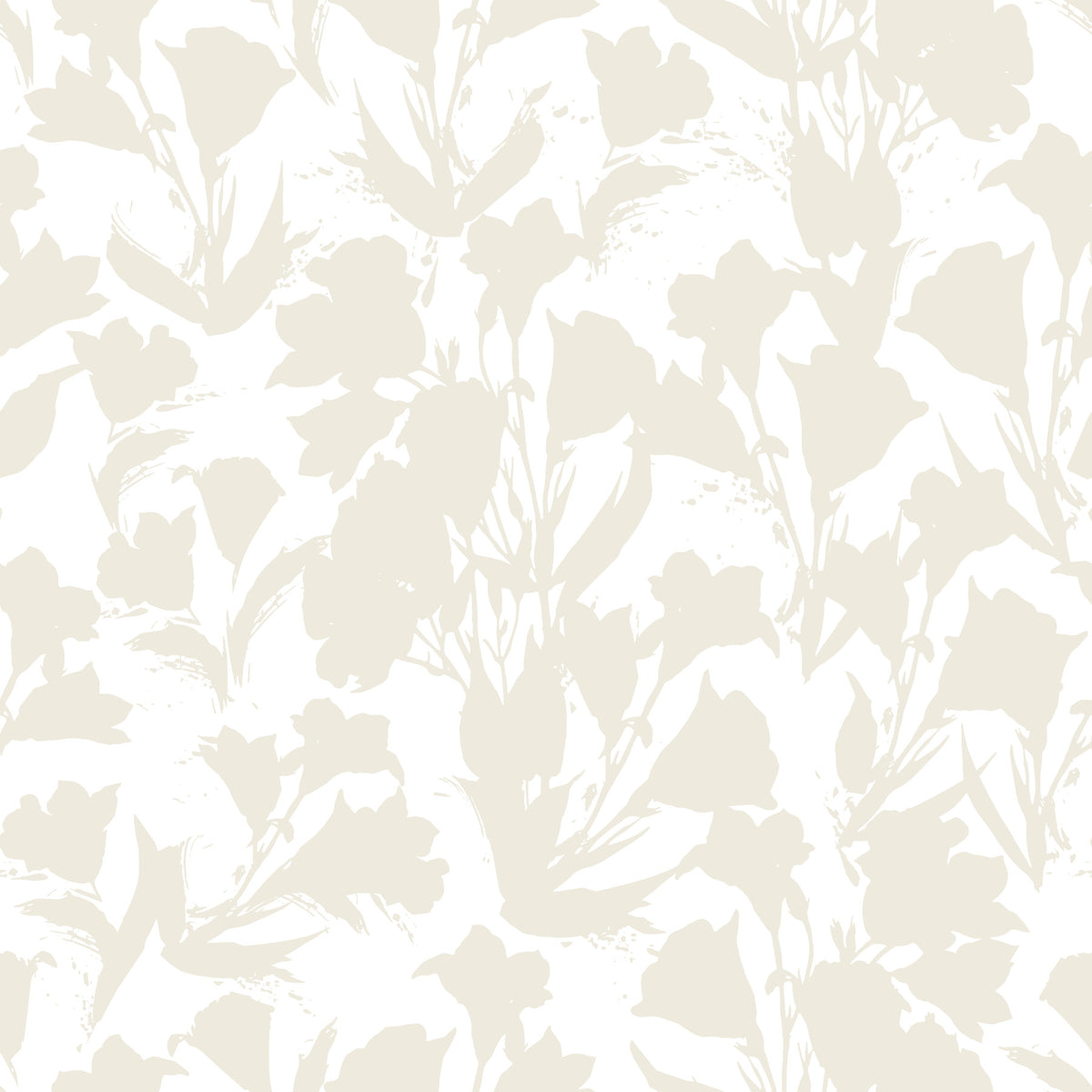 Minimalist Botanical Sketch Wallpaper⁠ in your room — zoomed