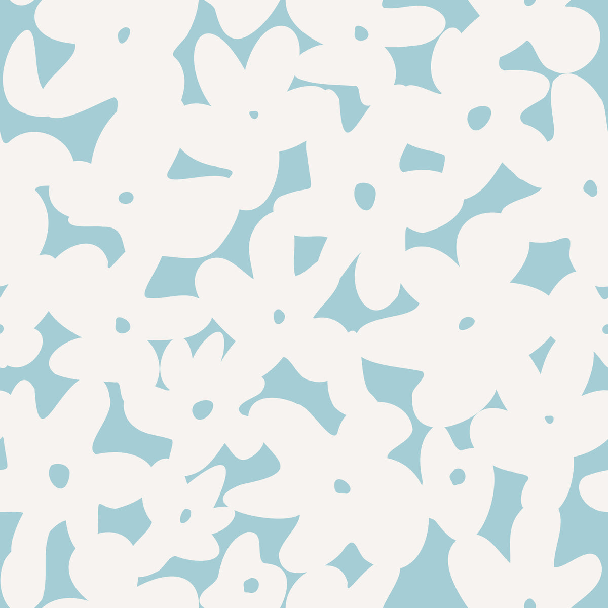 Soft Blue Floral Silhouette Wallpaper⁠ in your room — zoomed