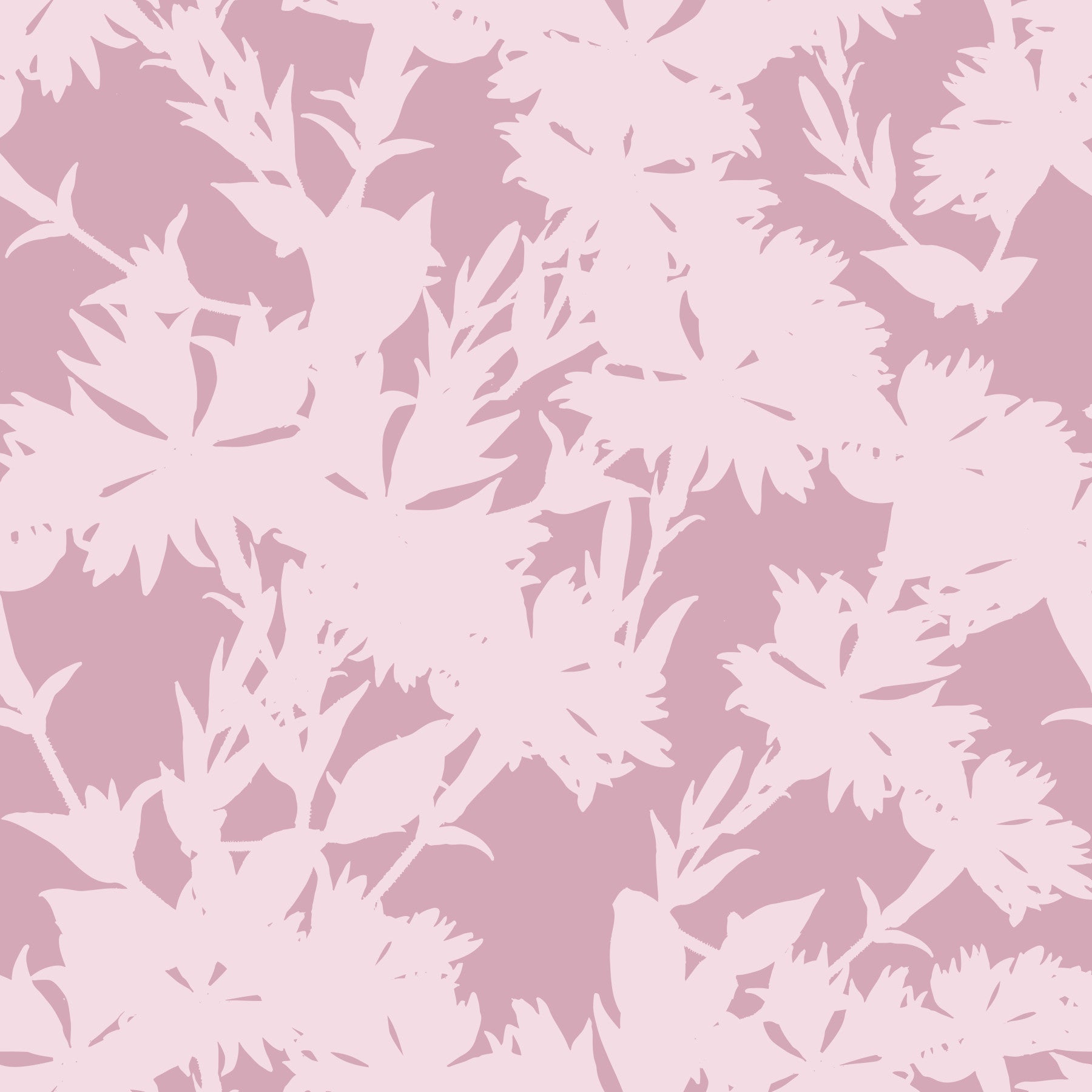 Blush botanisk silhuettapet