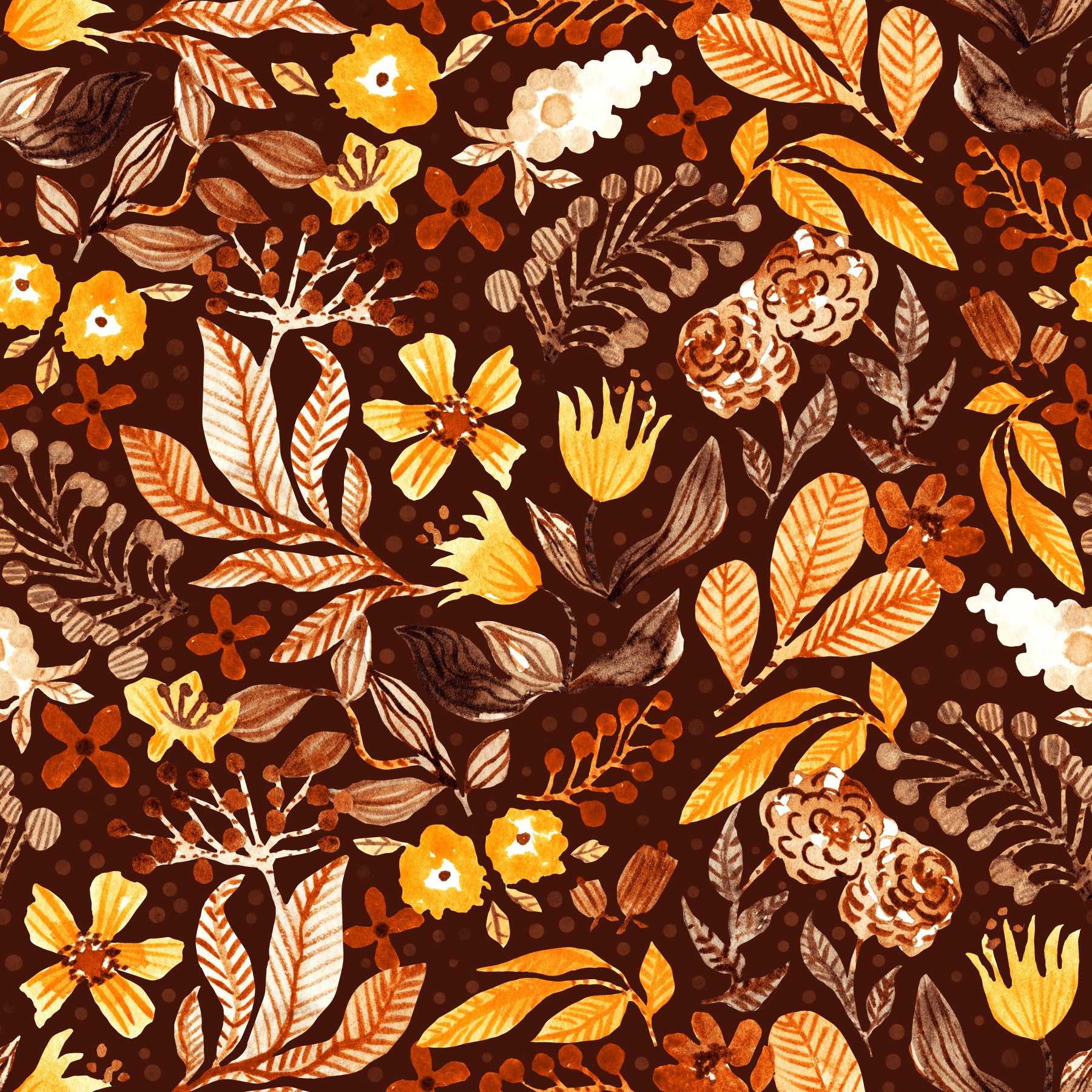 Herbstliche botanische Ernte-Tapete
