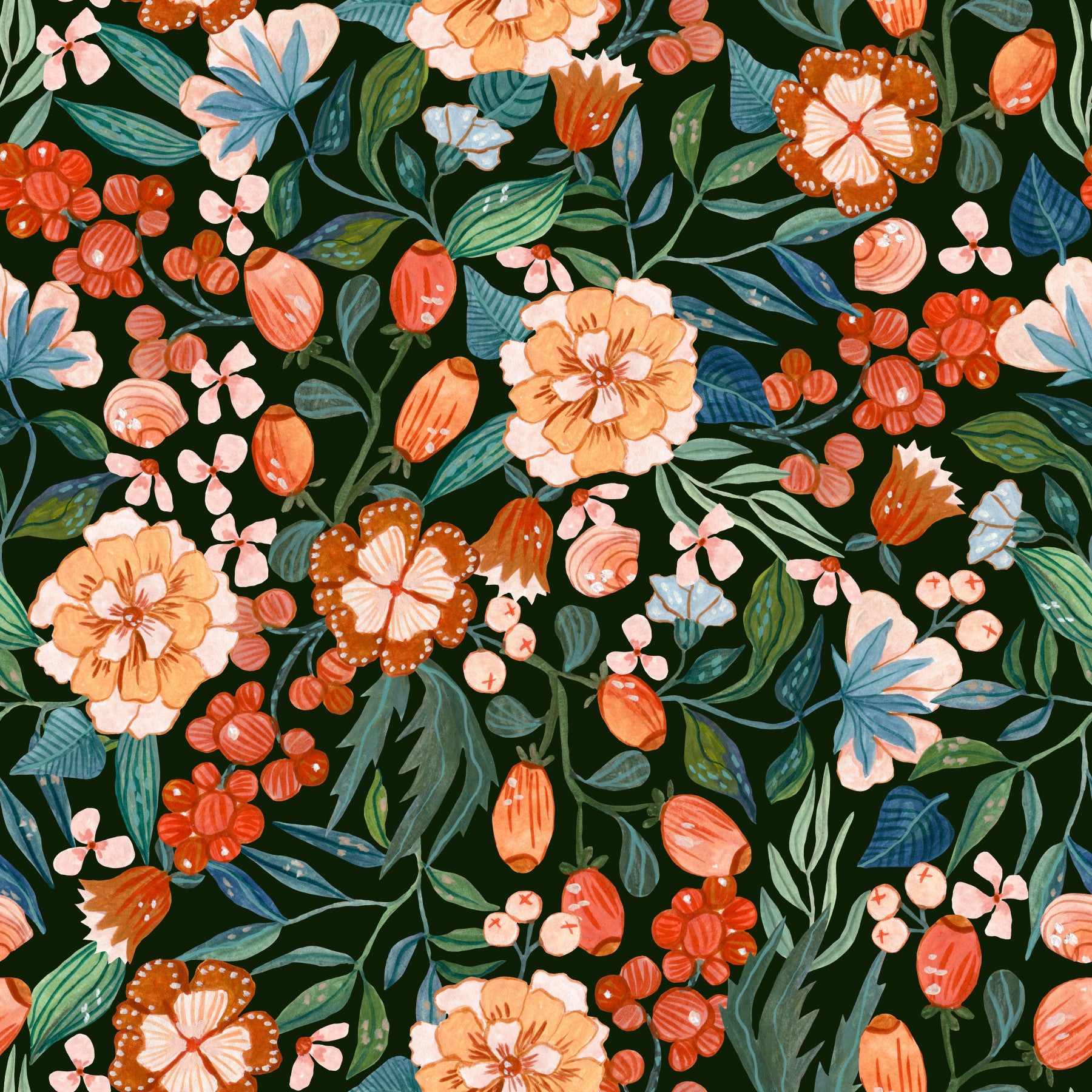 Enchanted Garden Foliage Wallpaper⁠