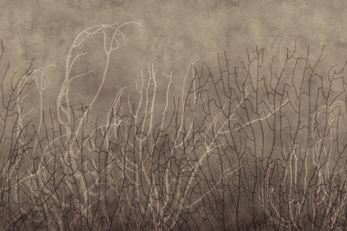 Papier peint panoramique mural « Sea Fans – Golden Taupe » in your room