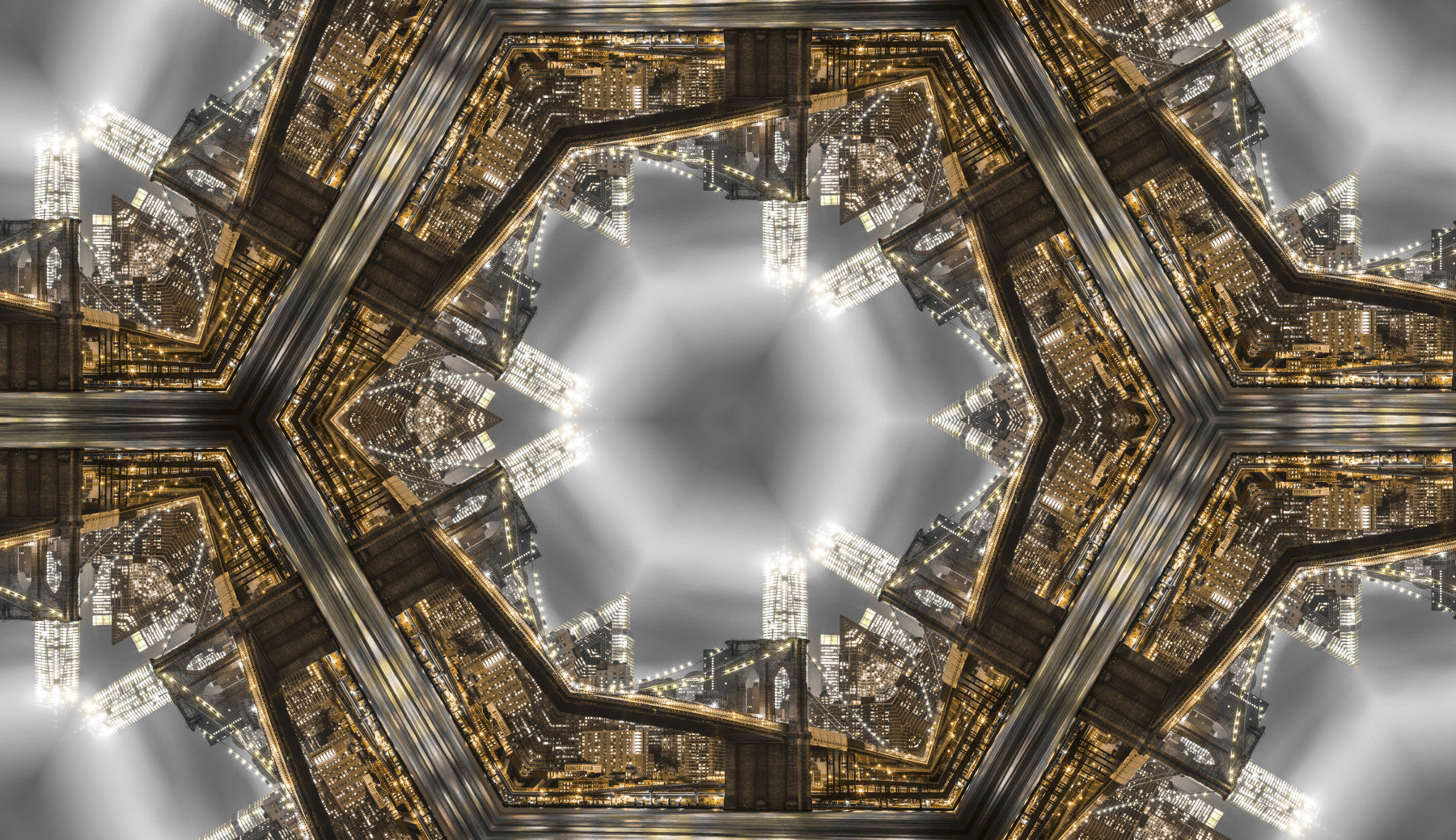 Manhattan-Kaleidoskop-Geometrie-Tapete