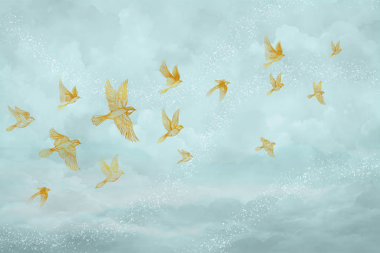 Murale da parete Golden Aviary Flight
