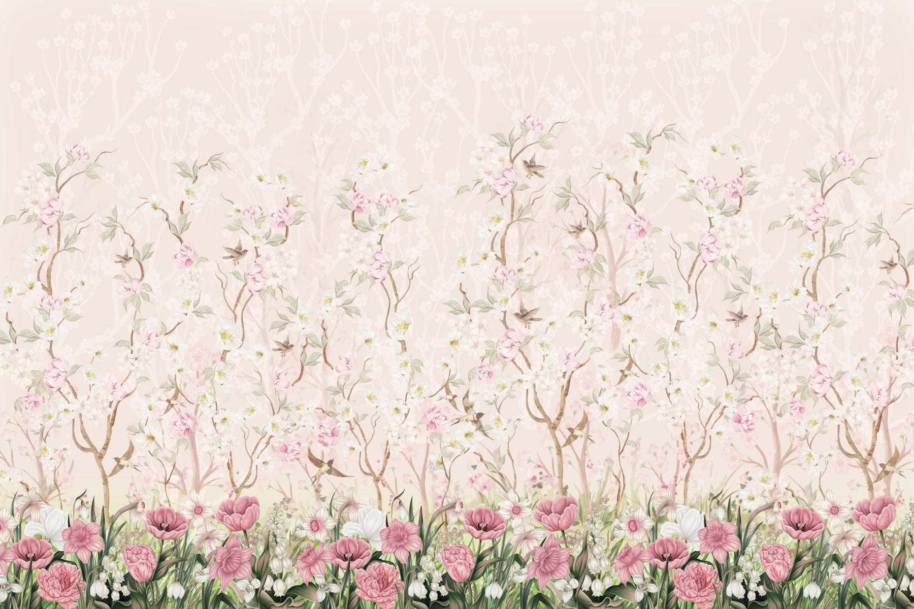 Wandbild „Blühende Gartenwiese“