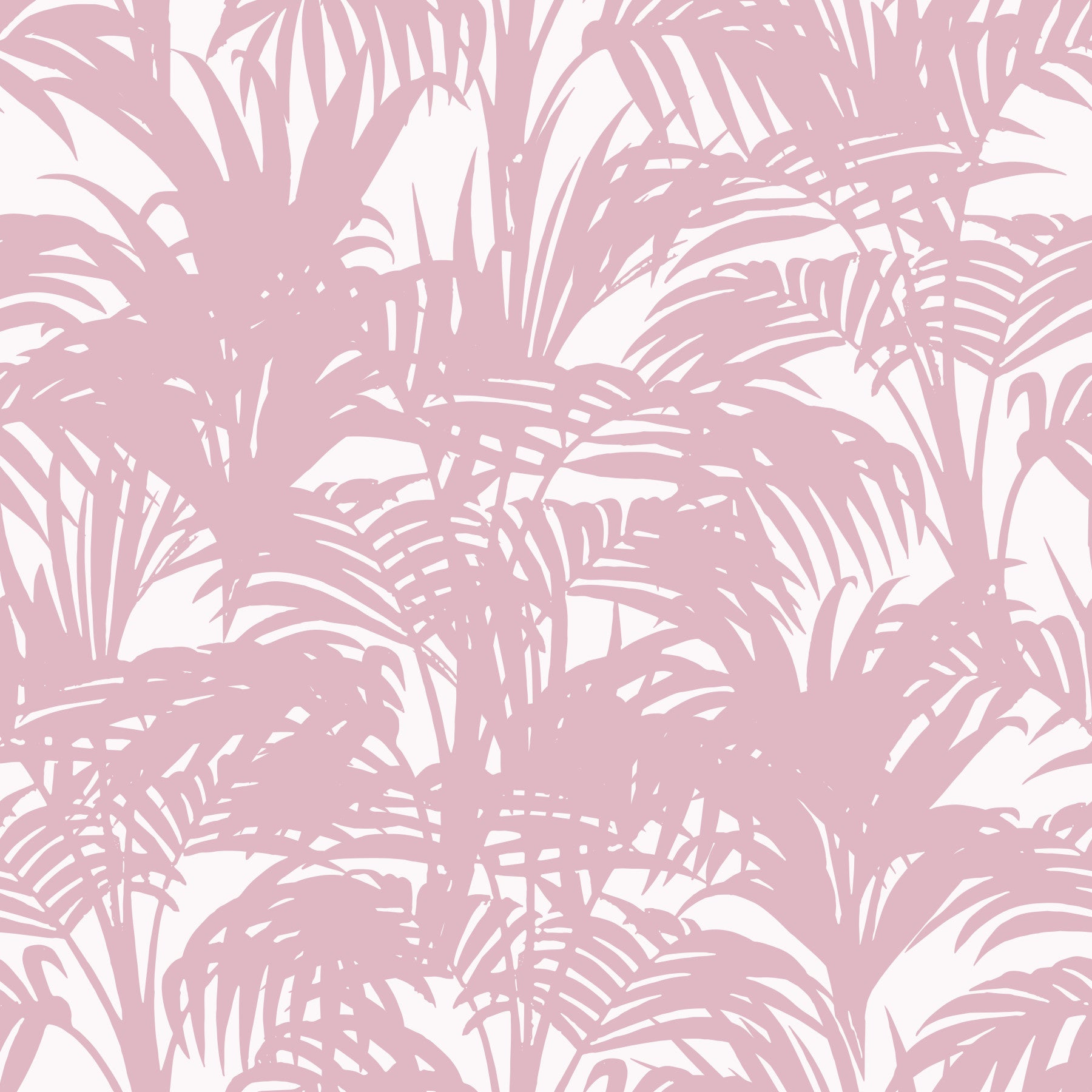 Blush-silhuettapet med palmeblader